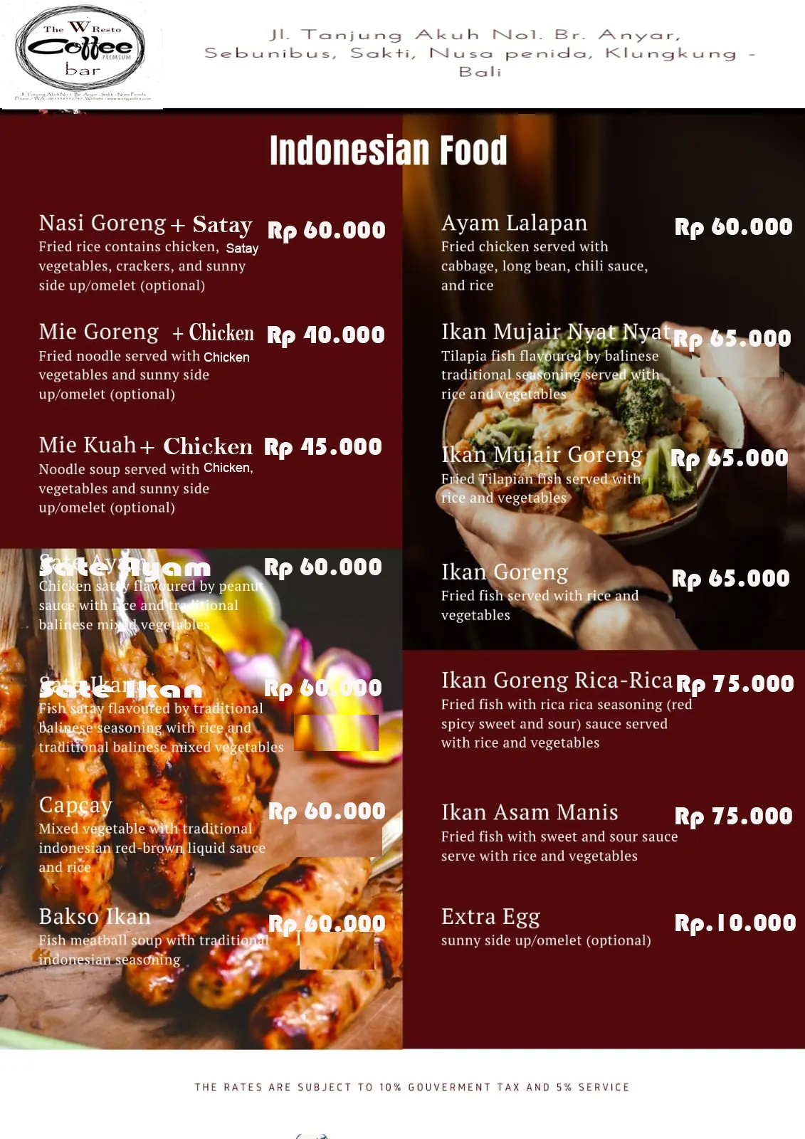 Indonesian Menu