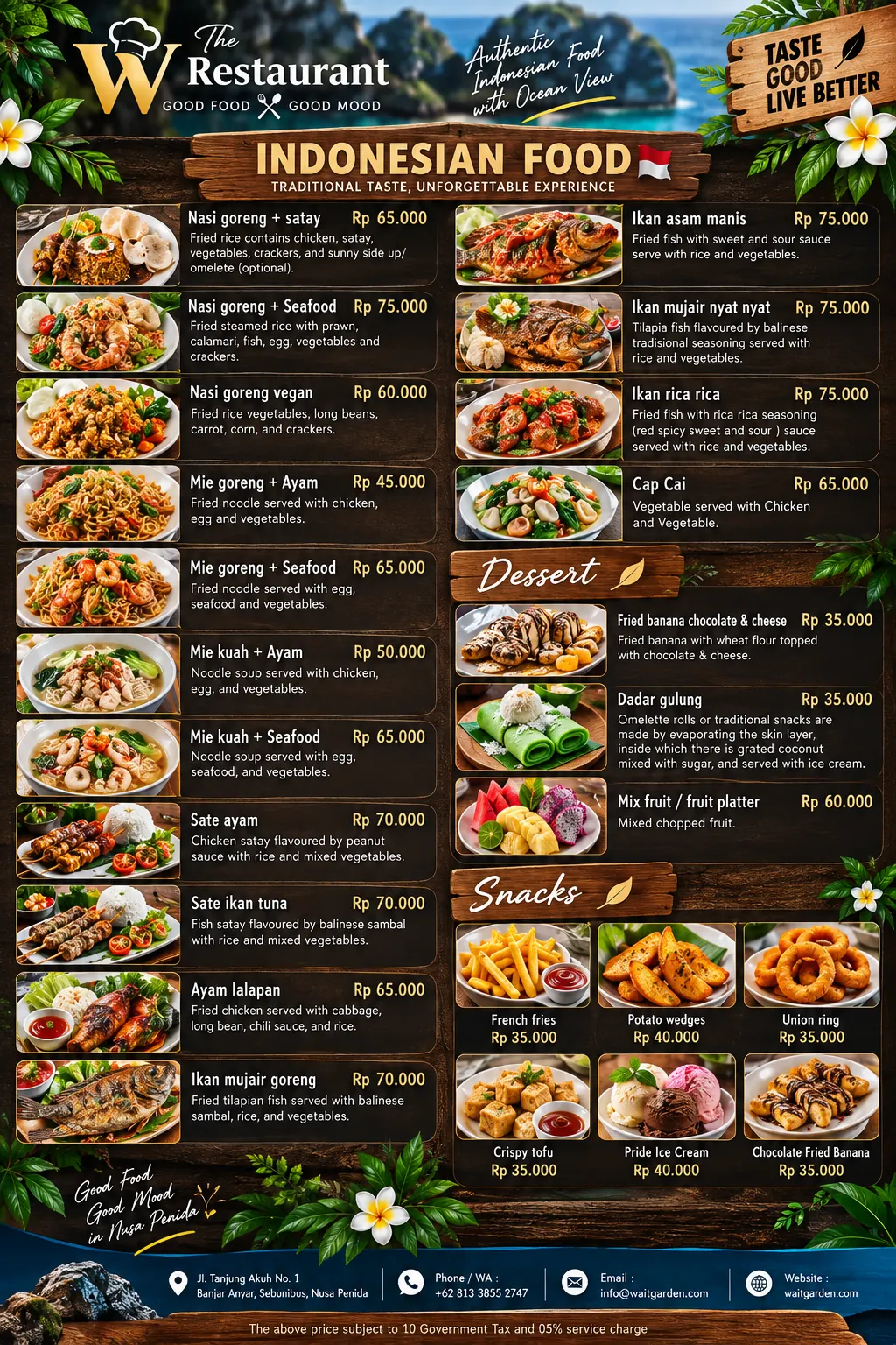Indonesian Menu
