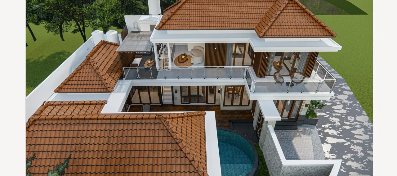 The villa is taking shape